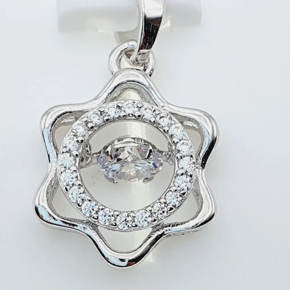 925 Sterling Silver Cubic Zircon Pendant for Women/Girls, US925P1114 - Picture 5 of 7